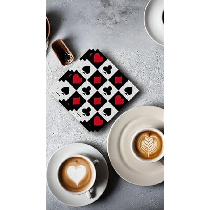 POKER CARD PARTY NAPKINS SET DISPOSABLE PAPER LUNCHEON NAPKINS FOR PARTY SUPPLIES100 PCS - Image 4